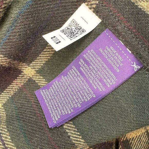 Ralph Lauren Collection Fall 2023 Andrya Olive Plaid Shirt Jacket - Picture 6 of 17